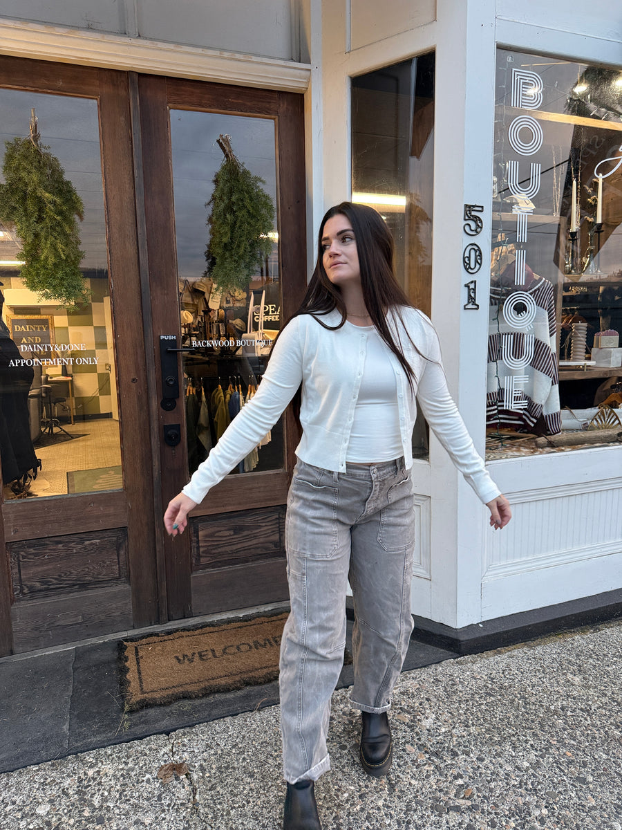 Snowfall Knit Button Down Sweater