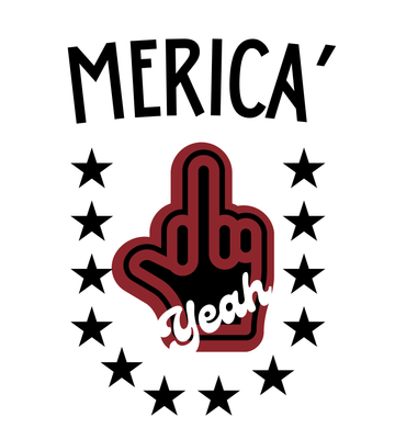 Merica’ Yeah!Middle Finger 4th of July Graphic