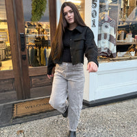 The Back Alley Crop — Faux Wool Jacket