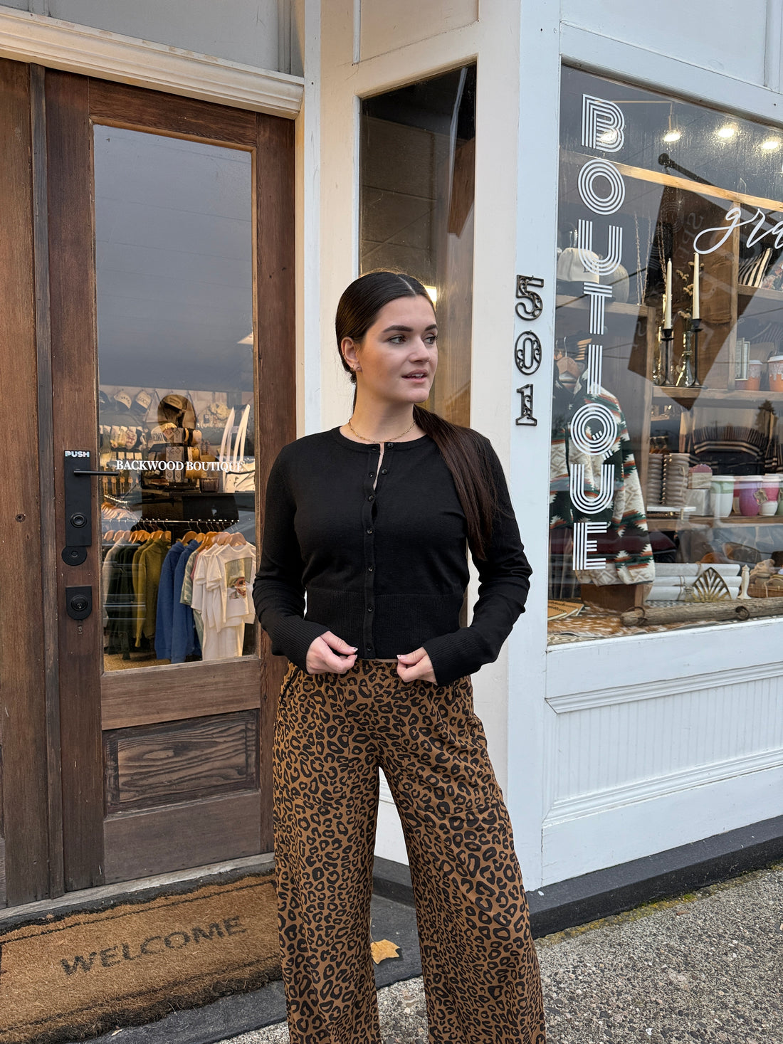 Midnight Knit Button Down Sweater