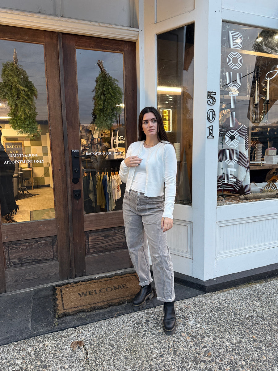 Snowfall Knit Button Down Sweater