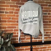 Kamiah Where the Good Times Happen Quarter Zip Sweatshirt