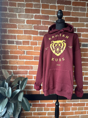 Gold Kamiah Kubs Maroon Hooded Sweatshirt