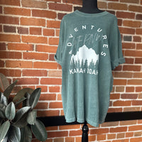 Adventures of the PNW Kamiah Idaho Teal and Black Splatter Tee