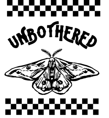 Unbothered Moth Checkered Graphic