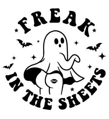 Freak In the Sheets Ghost Halloween Graphic