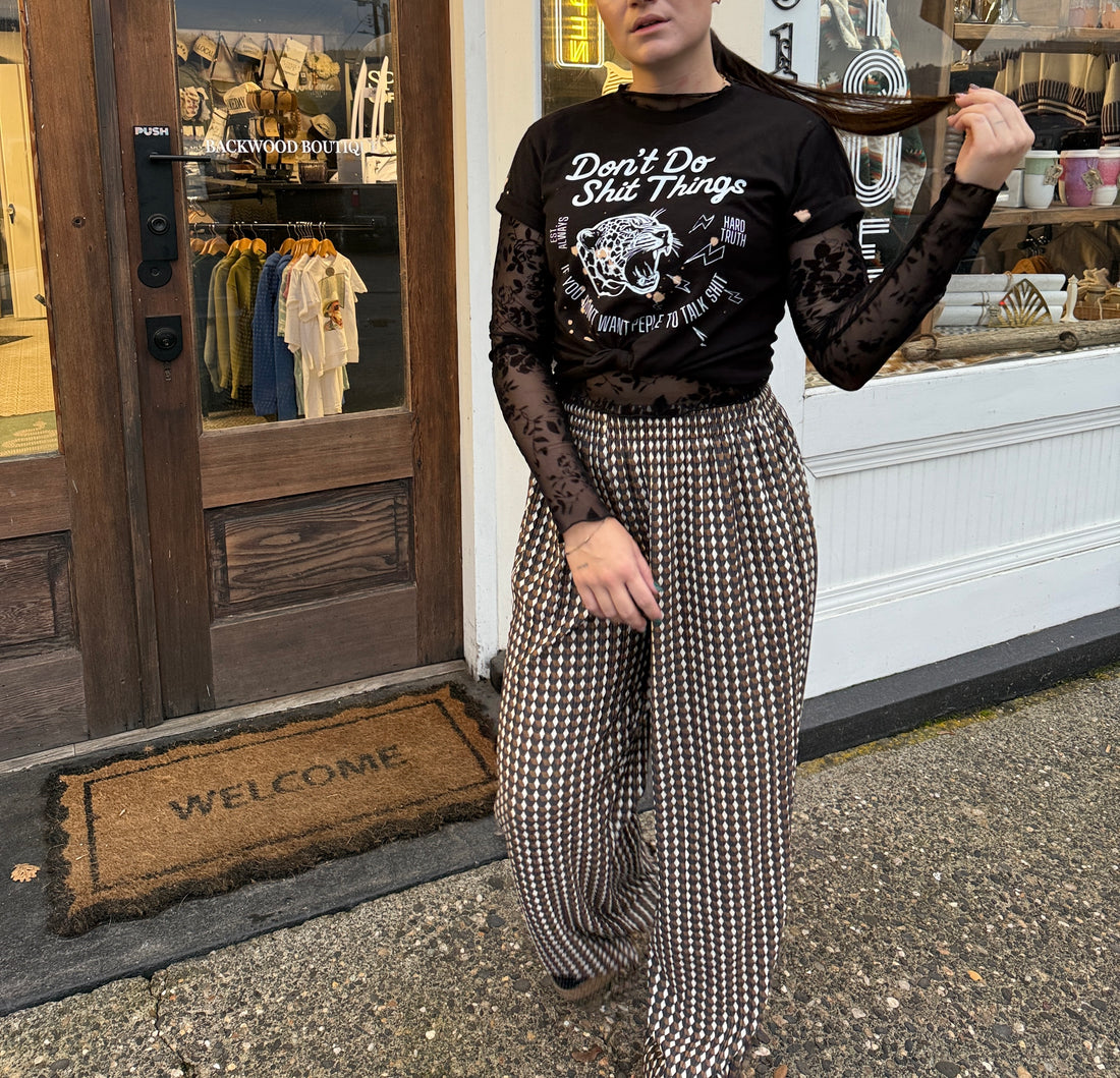 Don’t Do Shit Things Hand Bleached Raw Hem Tee