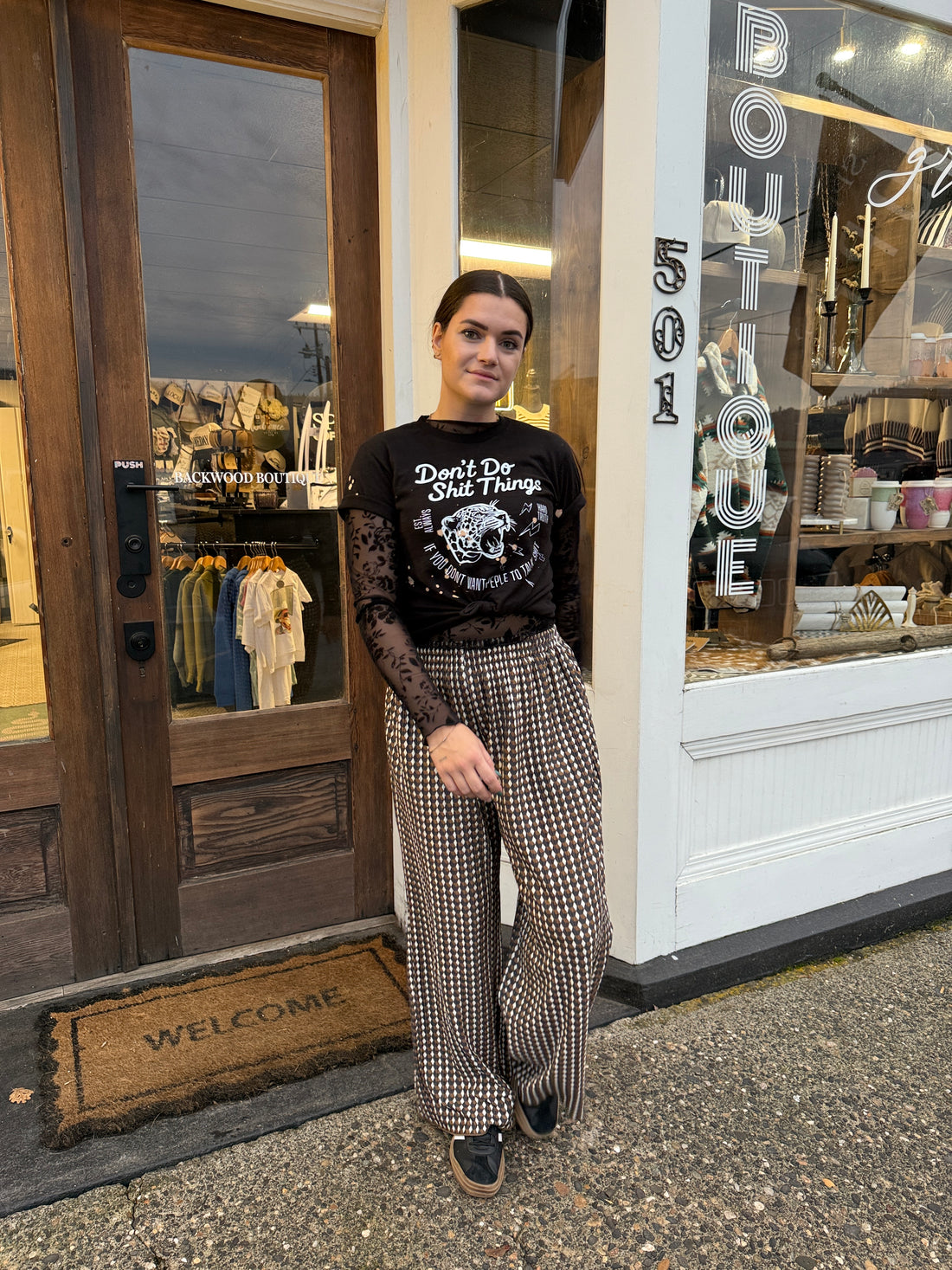 Don’t Do Shit Things Hand Bleached Raw Hem Tee