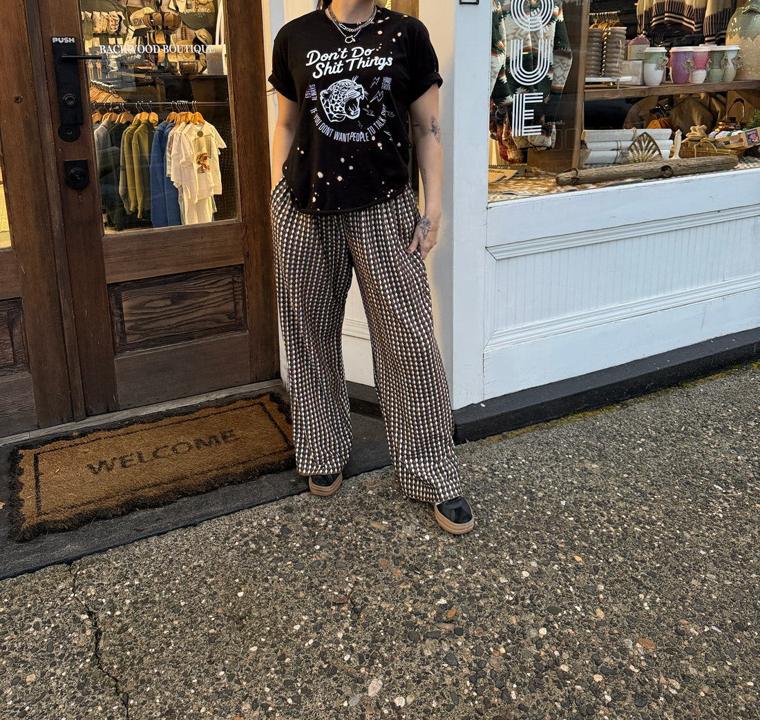 Don’t Do Shit Things Hand Bleached Raw Hem Tee