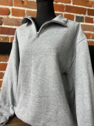 Grey Quarter Zip Sweatshirt