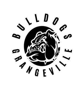 Bulldogs Grangeville Circle Bulldog Graphic