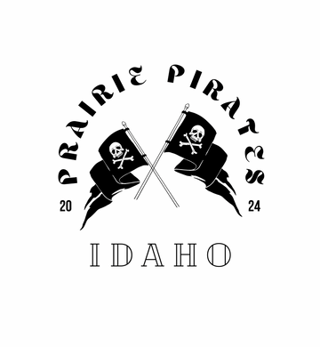 Prairie Pirates 2024 Idaho Skull flag Graphic